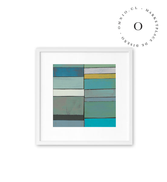 Blue Rectangle Cuadro