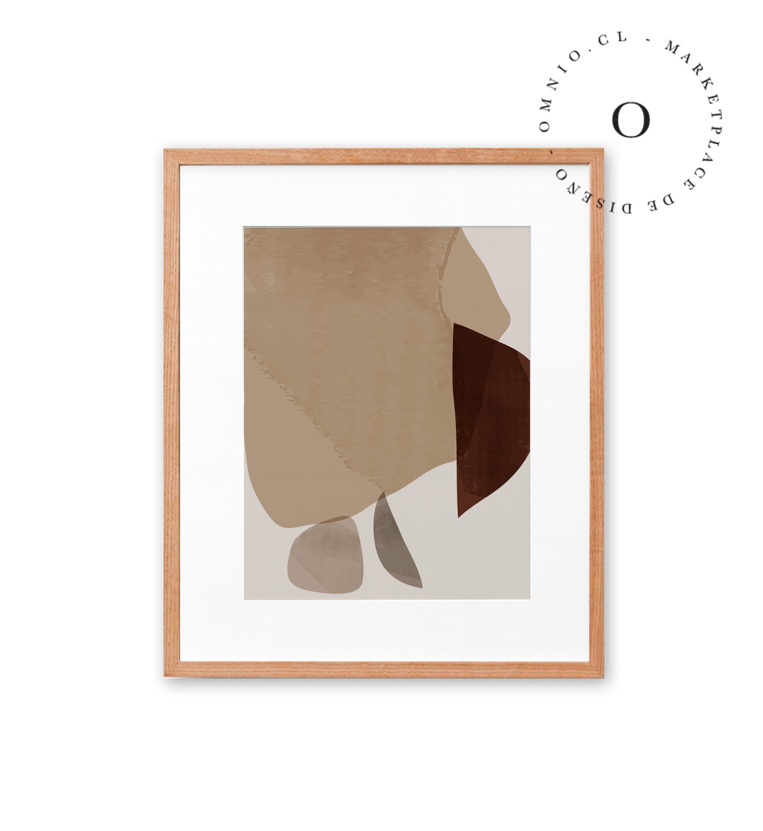 Brown Abstract Shapes II Cuadro