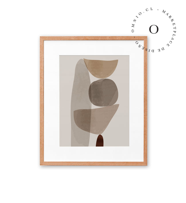 Brown Abstract Shapes I Cuadro