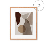 Brown Abstract Shapes III Cuadro