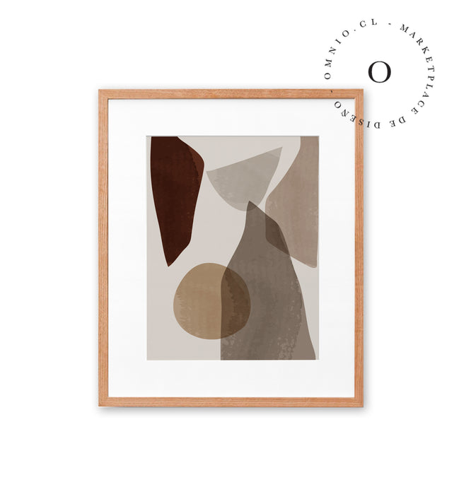 Brown Abstract Shapes III Cuadro