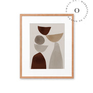 Brown Abstract Shapes IV Cuadro