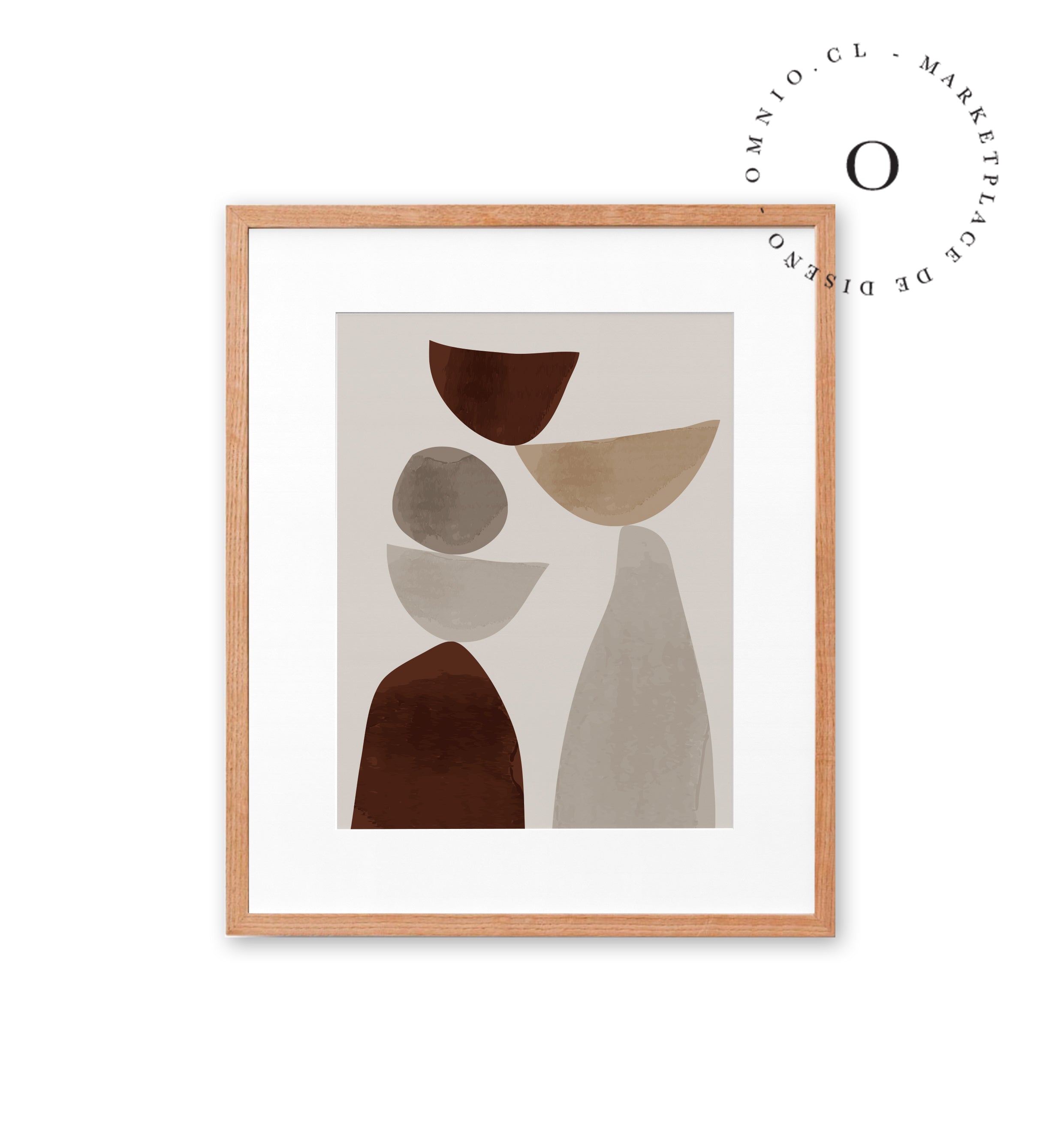 Brown Abstract Shapes IV Cuadro