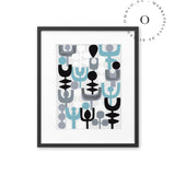 Memphis Garden Blue Cuadro