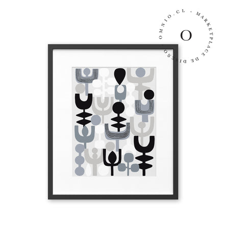 Memphis Garden Grey I Cuadro