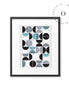 Neo Circles Blue Cuadro