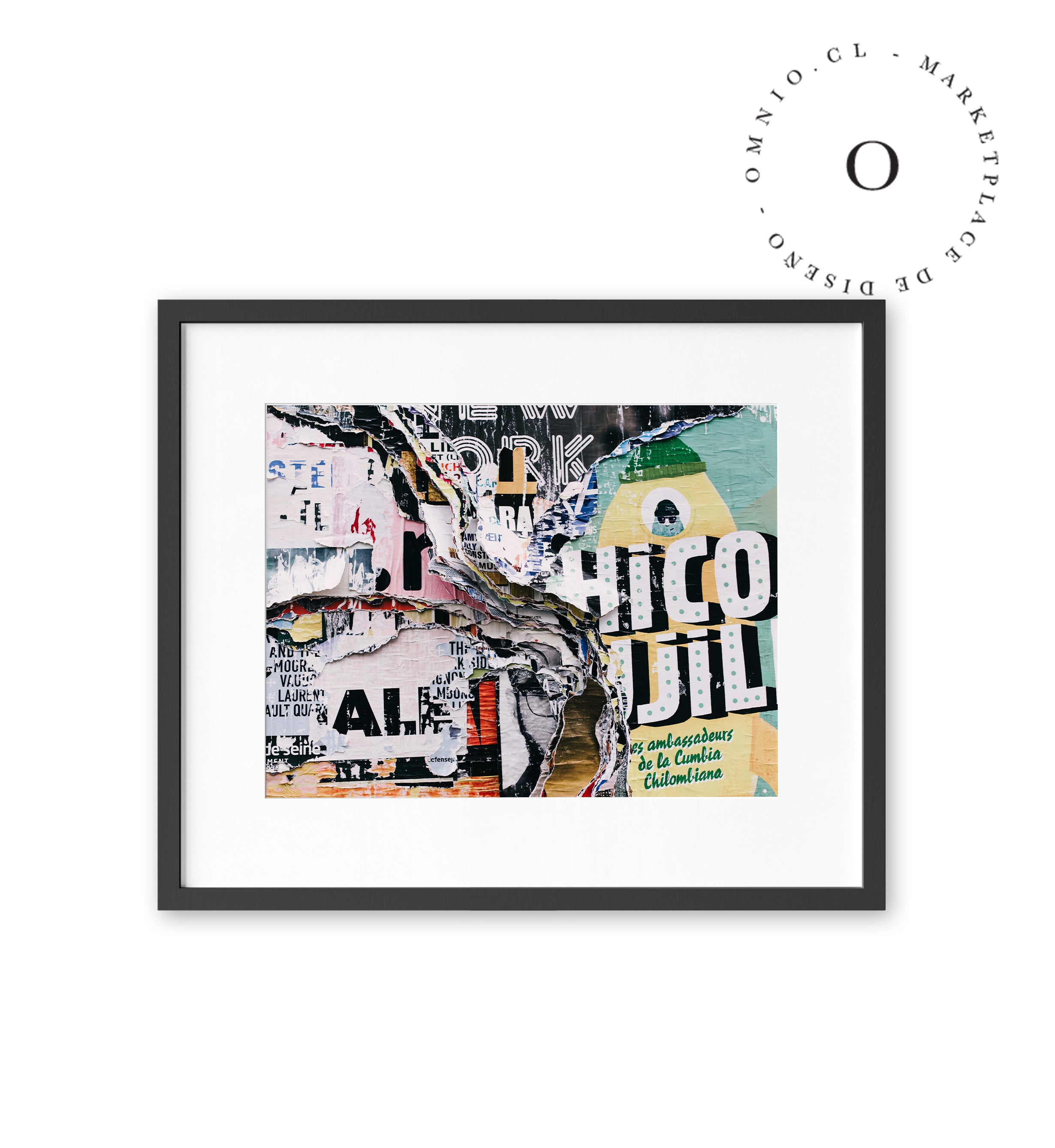 Street Paper Collage Cuadro