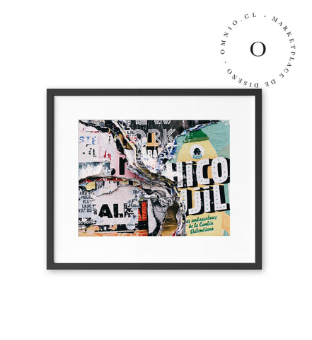 Street Paper Collage Cuadro