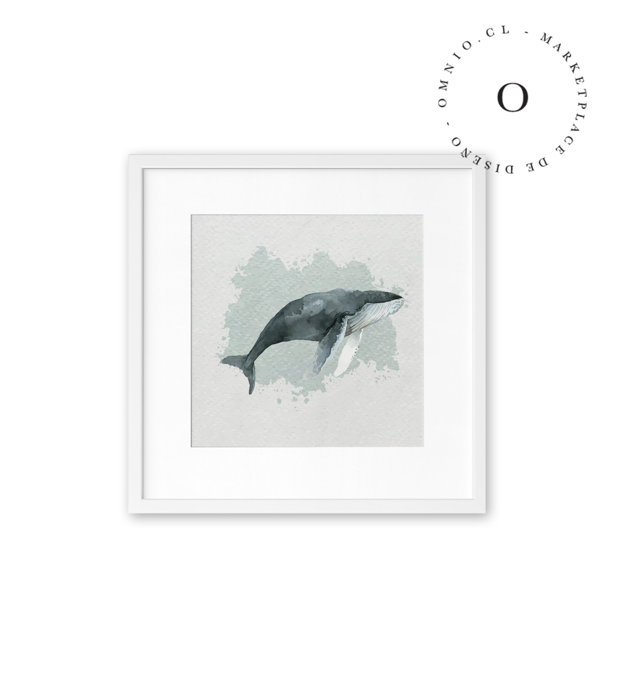 Watercolor I Whale Cuadro