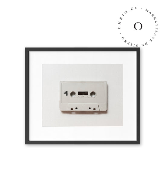 White Cassette Cuadro