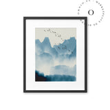 Zen Blue Mountain Cuadro