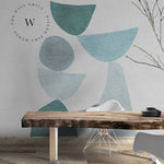 Papel Mural, Papel Pintado, Wallpaper, Mural, Empavonados, Vinilico Autoadhesivo para muros de la marca The Wall, diseño de tendencia Abstractum Blue