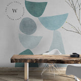 Papel Mural, Papel Pintado, Wallpaper, Mural, Empavonados, Vinilico Autoadhesivo para muros de la marca The Wall, diseño de tendencia Abstractum Blue