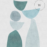 Papel Mural, Papel Pintado, Wallpaper, Mural, Empavonados, Vinilico Autoadhesivo para muros de la marca The Wall, diseño de tendencia Abstractum Blue