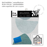 Papel Mural, Papel Pintado, Wallpaper, Mural, Empavonados, Vinilico Autoadhesivo para muros de la marca The Wall, diseño de tendencia Abstractum Blue