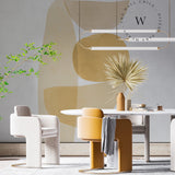 Papel Mural, Papel Pintado, Wallpaper, Mural, Empavonados, Vinilico Autoadhesivo para muros de la marca The Wall, diseño de tendencia Abstractum Yellow