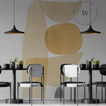 Papel Mural, Papel Pintado, Wallpaper, Mural, Empavonados, Vinilico Autoadhesivo para muros de la marca The Wall, diseño de tendencia Abstractum Yellow