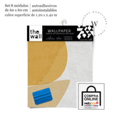 Papel Mural, Papel Pintado, Wallpaper, Mural, Empavonados, Vinilico Autoadhesivo para muros de la marca The Wall, diseño de tendencia Abstractum Yellow