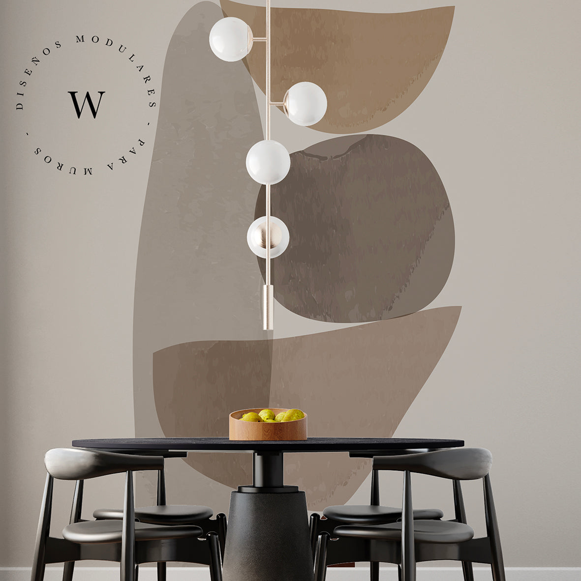 Papel Mural y Vinilico Autoadhesivo para muros de la marca The Wall, diseño de tendencia Abstractum