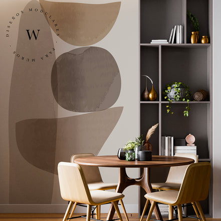 Papel Mural y Vinilico Autoadhesivo para muros de la marca The Wall, diseño de tendencia Abstractum