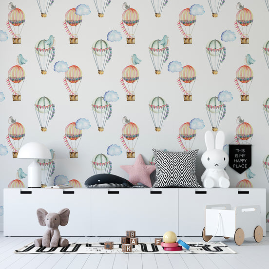 Papel Mural y Vinilico Autoadhesivo para muros de la marca The Wall, diseño de tendencia Air Balloon