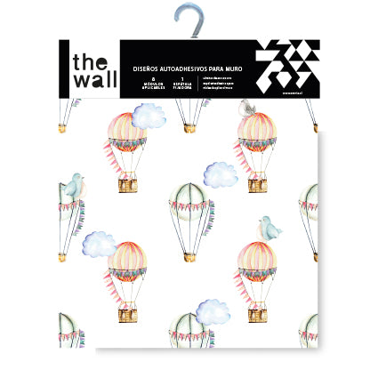 Papel Mural y Vinilico Autoadhesivo para muros de la marca The Wall, diseño de tendencia Air Balloon