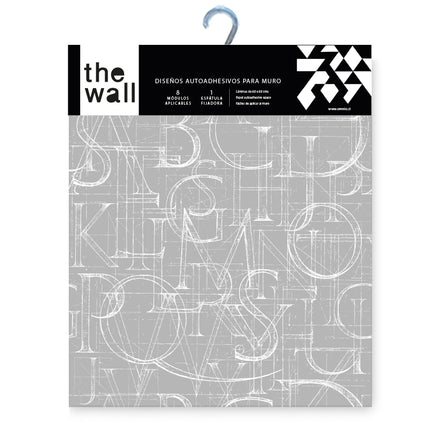 Papel Mural y Vinilico Autoadhesivo para muros de la marca The Wall, diseño de tendencia Alfabet