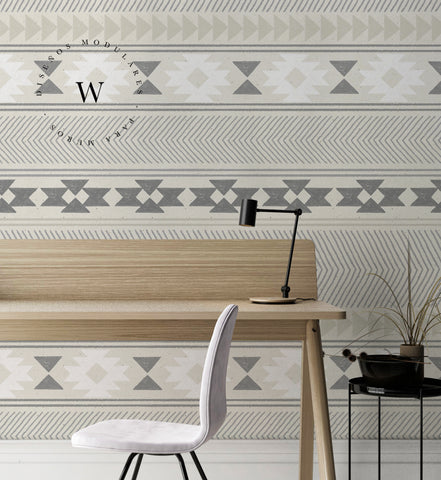 Papel Mural y Vinilico Autoadhesivo para muros de la marca The Wall, diseño de tendencia Andino Beige