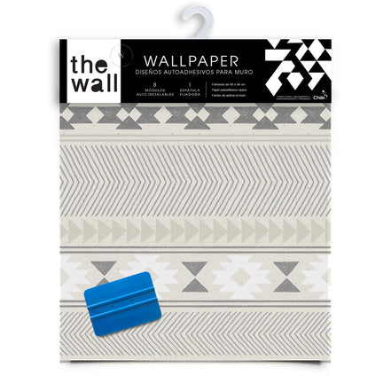 Papel Mural y Vinilico Autoadhesivo para muros de la marca The Wall, diseño de tendencia Andino Beige