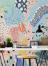 Papel Mural y Vinilico Autoadhesivo para muros de la marca The Wall, diseño de tendencia Art Memphis