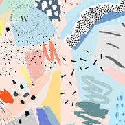 Papel Mural y Vinilico Autoadhesivo para muros de la marca The Wall, diseño de tendencia Art Memphis