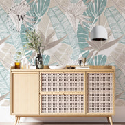 Papel Mural y Vinilico Autoadhesivo para muros de la marca The Wall, diseño de tendencia Banana Leaf
