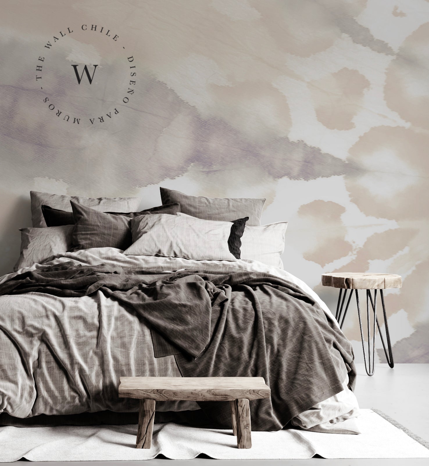 Papel Mural, Papel Pintado, Wallpaper, Mural, Empavonados, Vinilico Autoadhesivo para muros de la marca The Wall, diseño de tendencia Batik