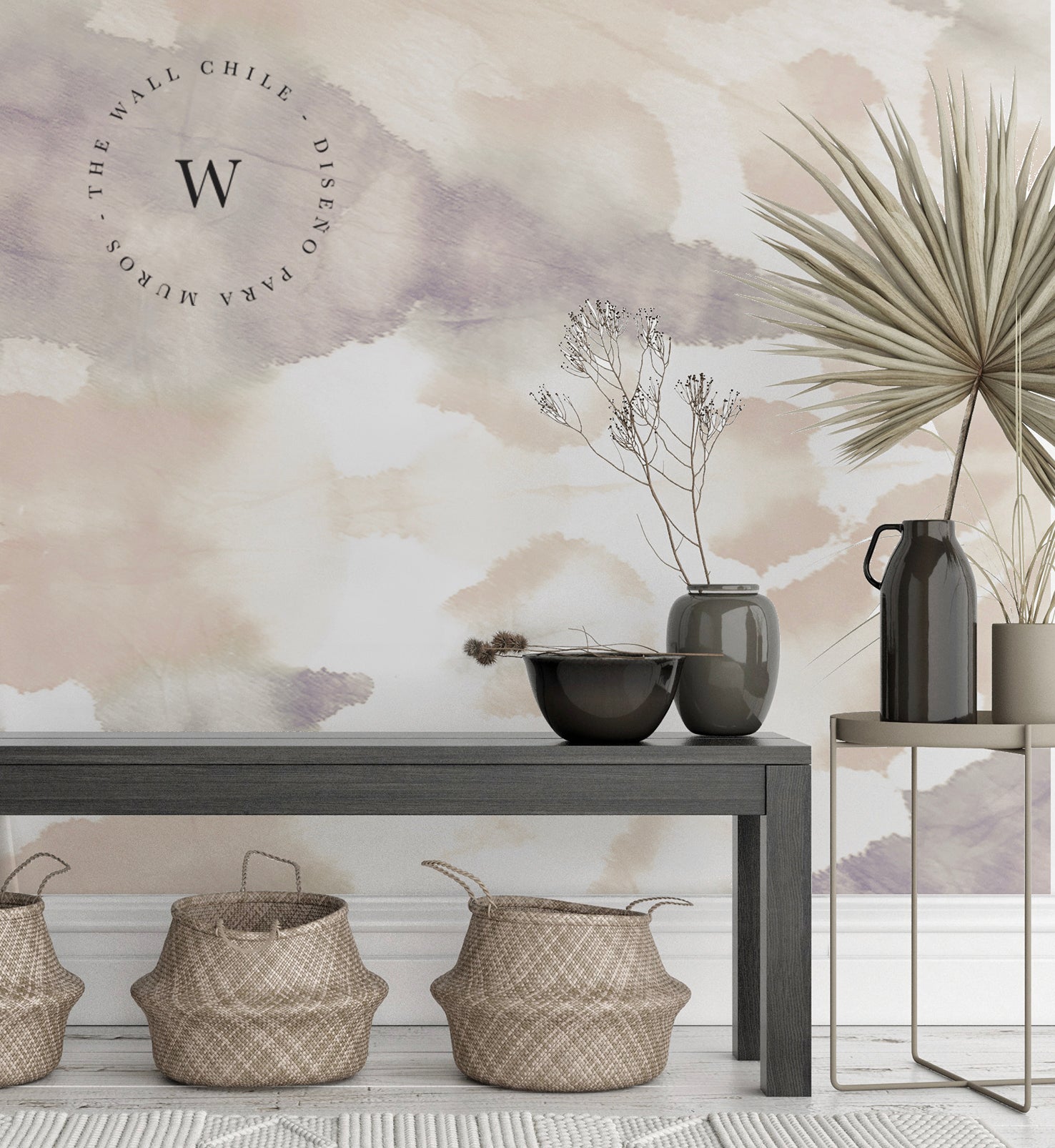 Papel Mural, Papel Pintado, Wallpaper, Mural, Empavonados, Vinilico Autoadhesivo para muros de la marca The Wall, diseño de tendencia Batik