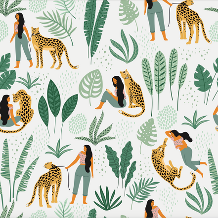 Papel Mural y Vinilico Autoadhesivo para muros de la marca The Wall, diseño de tendencia Be Wild