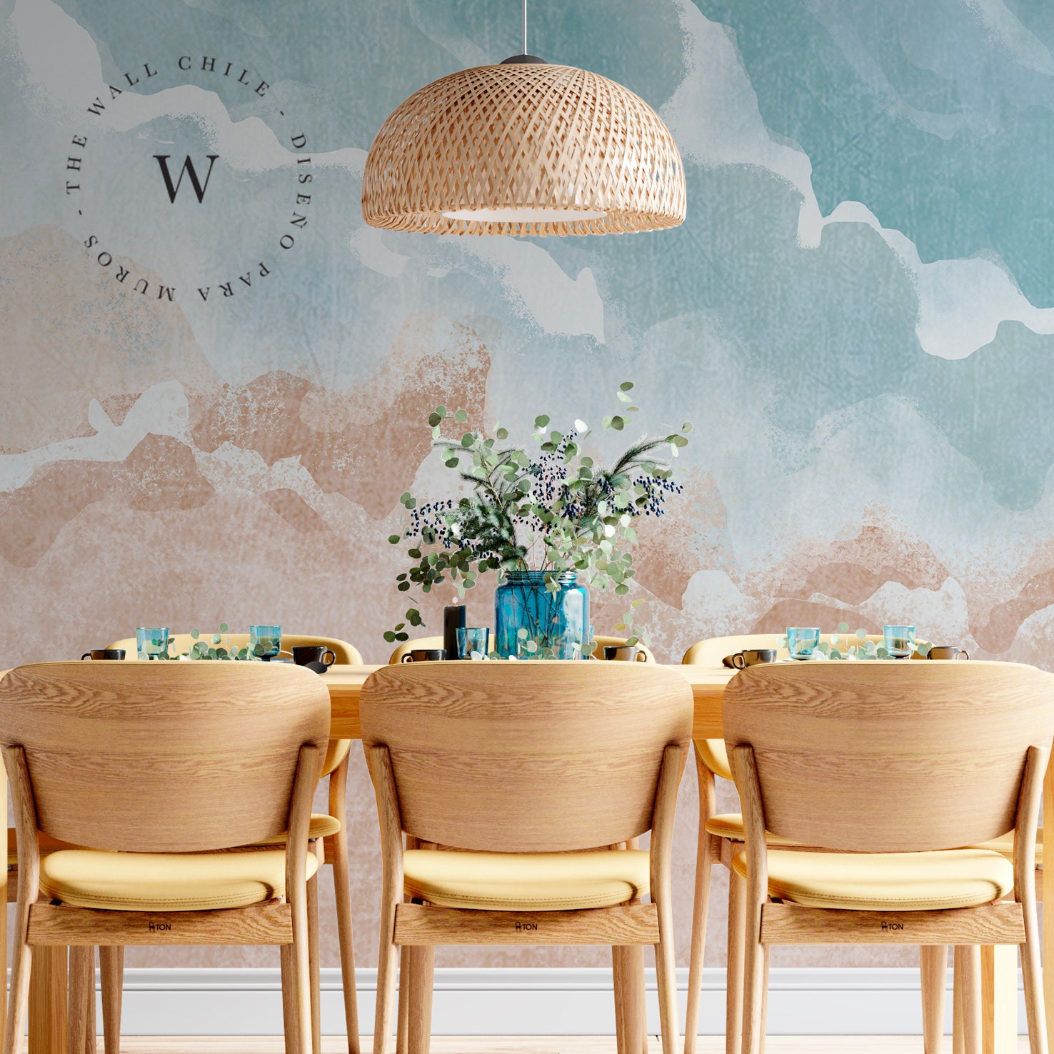 Papel Mural y Vinilico Autoadhesivo para muros de la marca The Wall, diseño de tendencia Beach