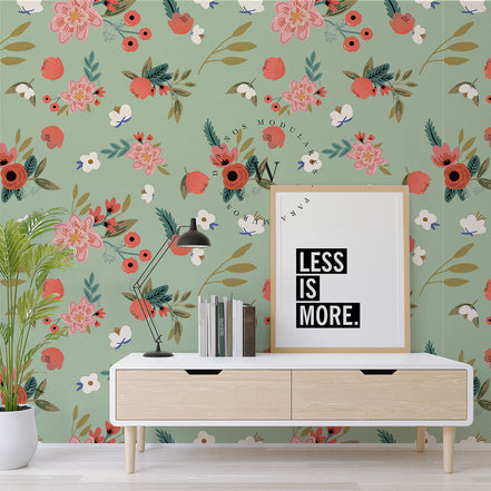 Papel Mural y Vinilico Autoadhesivo para muros de la marca The Wall, diseño de tendencia Beauty Flower