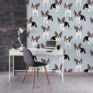 Papel Mural y Vinilico Autoadhesivo para muros de la marca The Wall, diseño de tendencia Beverly Dog