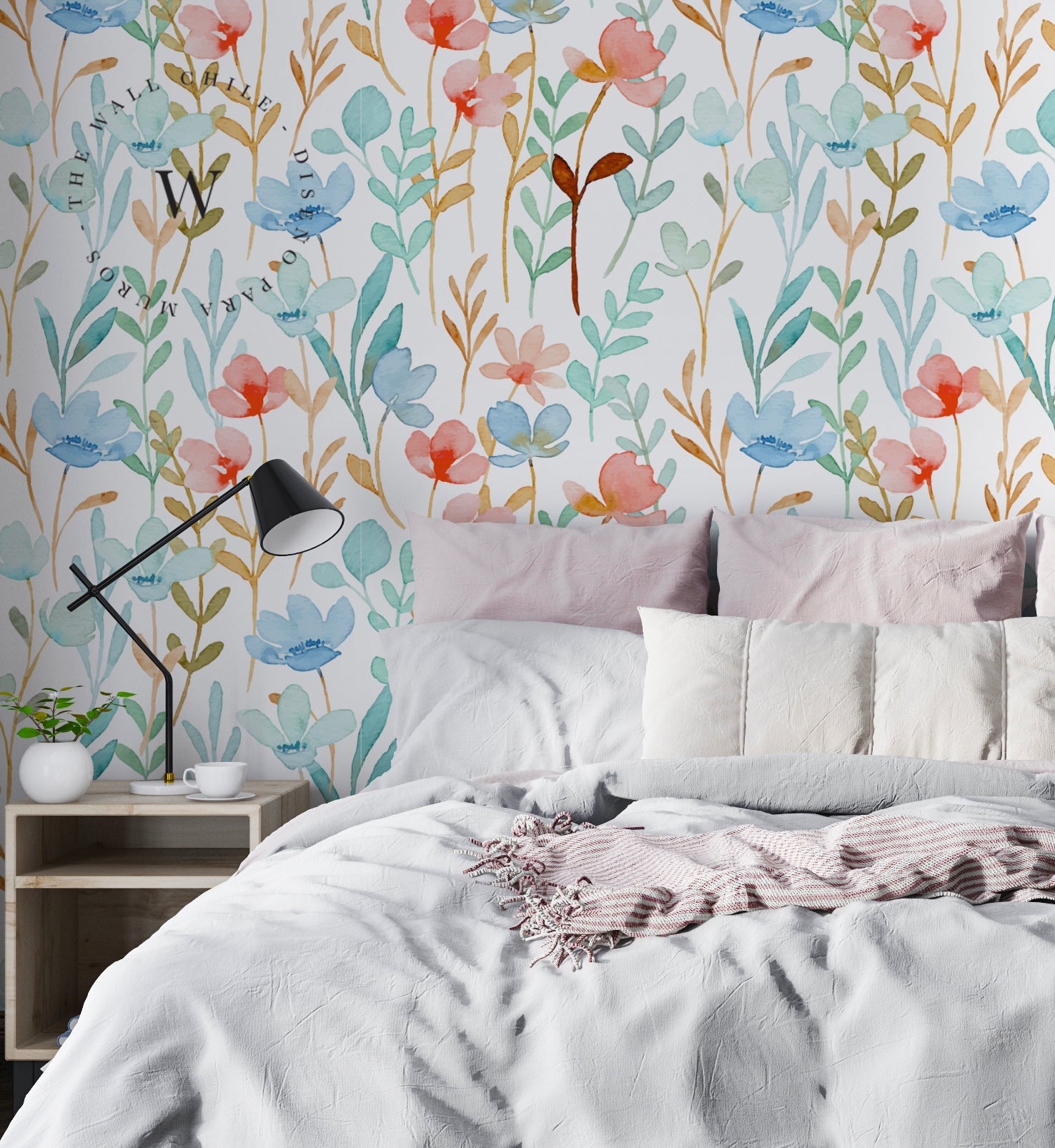 Papel Mural y Vinilico Autoadhesivo para muros de la marca The Wall, diseño de tendencia Big Flowers