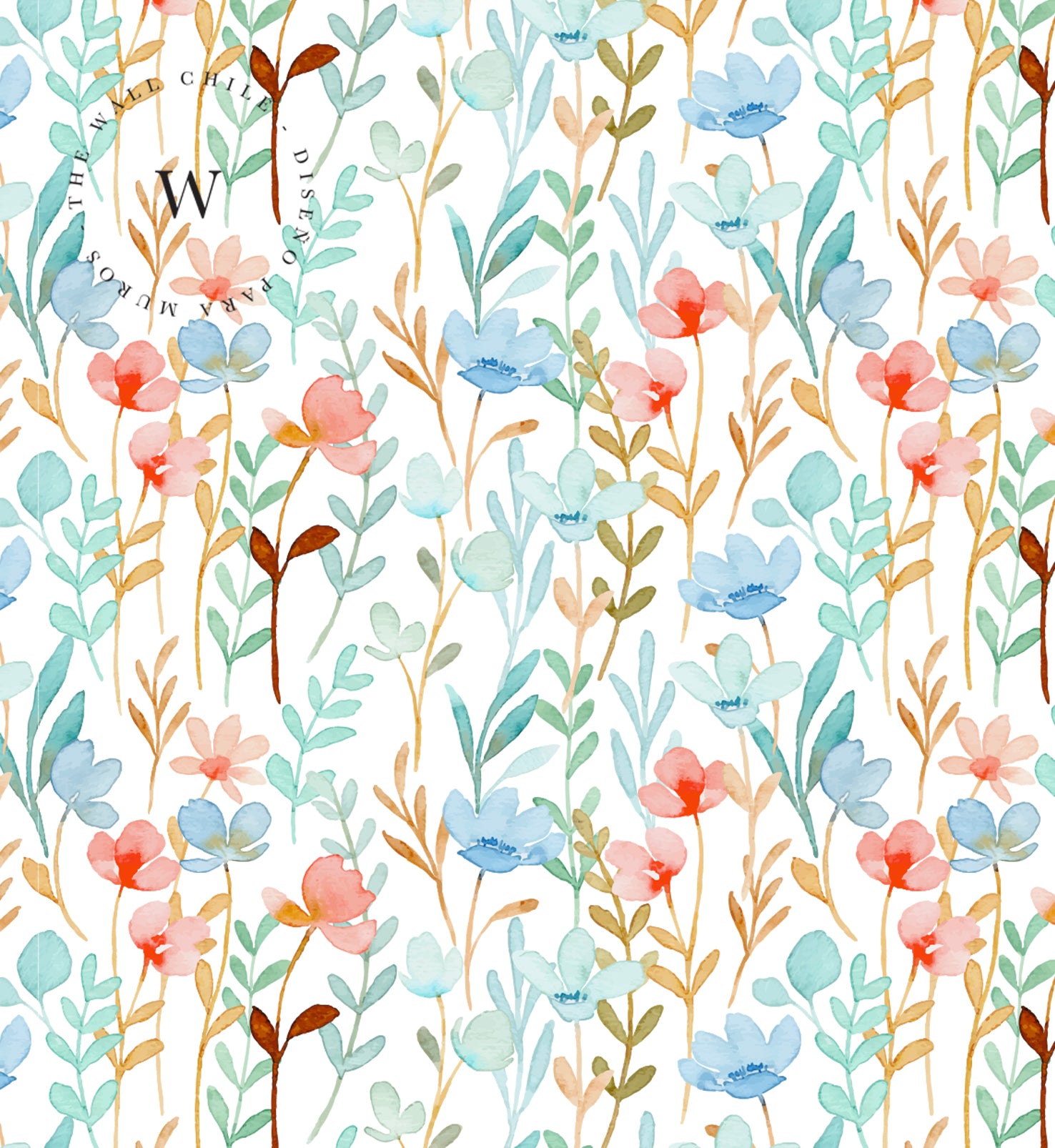 Papel Mural y Vinilico Autoadhesivo para muros de la marca The Wall, diseño de tendencia Big Flowers