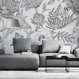 Papel Mural, Papel Pintado, Wallpaper, Mural, Empavonados, Vinilico Autoadhesivo para muros de la marca The Wall, diseño de tendencia Big Garden