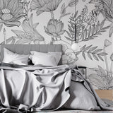 Papel Mural, Papel Pintado, Wallpaper, Mural, Empavonados, Vinilico Autoadhesivo para muros de la marca The Wall, diseño de tendencia Big Garden