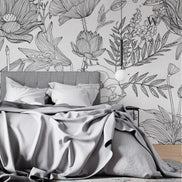 Papel Mural, Papel Pintado, Wallpaper, Mural, Empavonados, Vinilico Autoadhesivo para muros de la marca The Wall, diseño de tendencia Big Garden