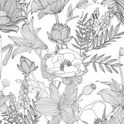 Papel Mural, Papel Pintado, Wallpaper, Mural, Empavonados, Vinilico Autoadhesivo para muros de la marca The Wall, diseño de tendencia Big Garden