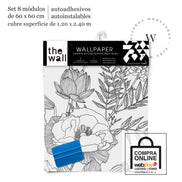 Papel Mural, Papel Pintado, Wallpaper, Mural, Empavonados, Vinilico Autoadhesivo para muros de la marca The Wall, diseño de tendencia Big Garden