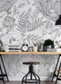 Papel Mural, Papel Pintado, Wallpaper, Mural, Empavonados, Vinilico Autoadhesivo para muros de la marca The Wall, diseño de tendencia Big Garden