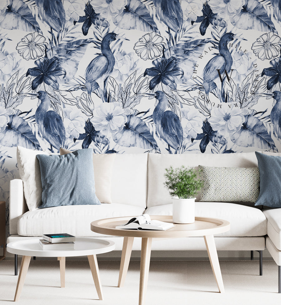 Papen Mural y Vinilico Autoadhesivo para muros marca The Wall, diseño de tendencia Birds & Flowers