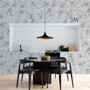 Papel Mural y Vinilico Autoadhesivo para muros de la marca The Wall, diseño de tendencia Black Moustera