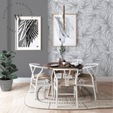 Papel Mural y Vinilico Autoadhesivo para muros de la marca The Wall, diseño de tendencia Black Moustera