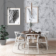 Papel Mural y Vinilico Autoadhesivo para muros de la marca The Wall, diseño de tendencia Black Moustera